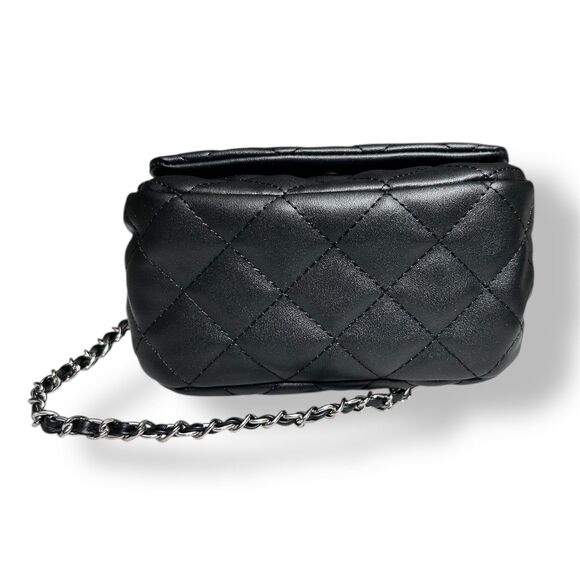 CXL by Christian Lacroix Black Quilted Vegan Leather Shoulder Bag Valo Chain $88 - Picture 7 of 12